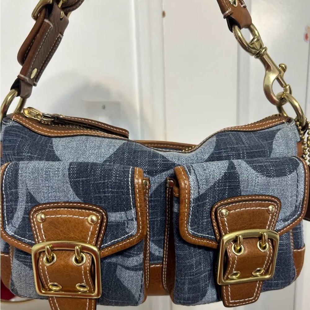 Coach Legacy Signature Denim Shoulder Bag